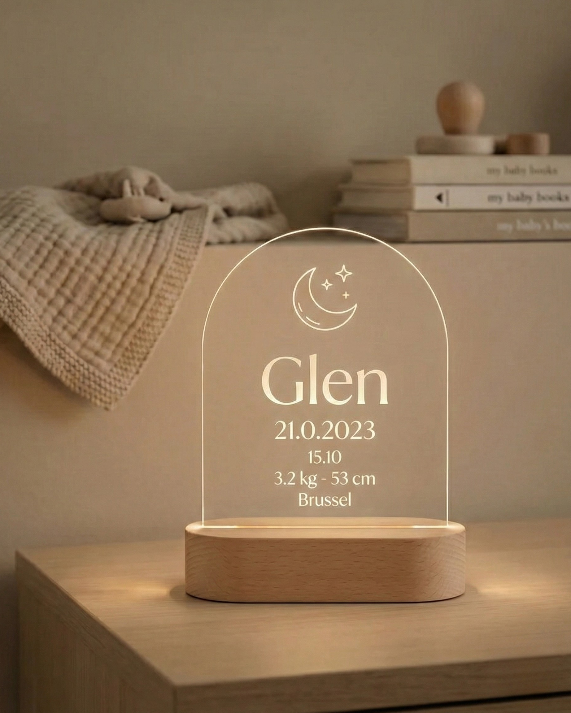 FirstLight™ — Birth Stats Lamp