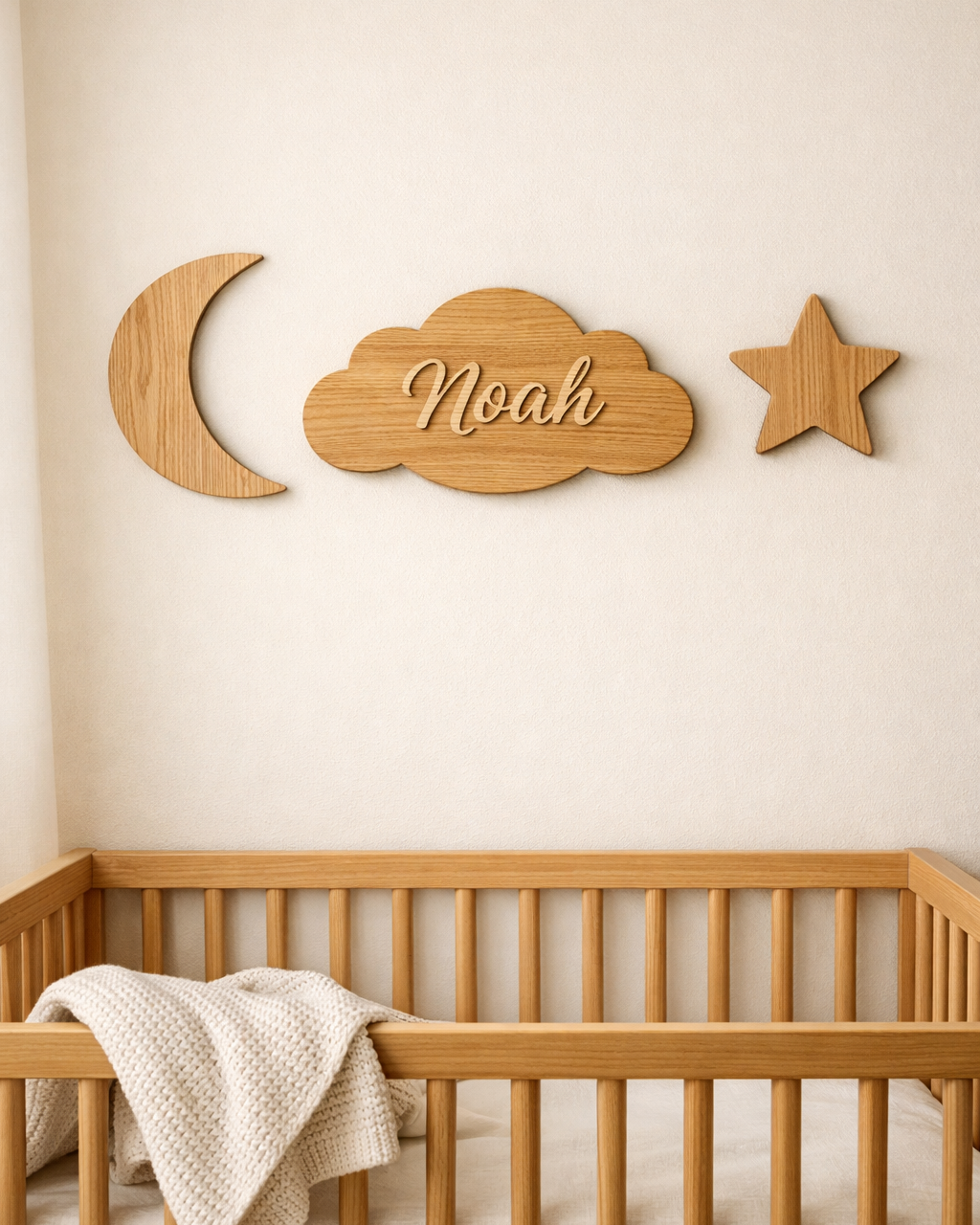 Wandkunst-Set fürs Kinderzimmer — Mit Name