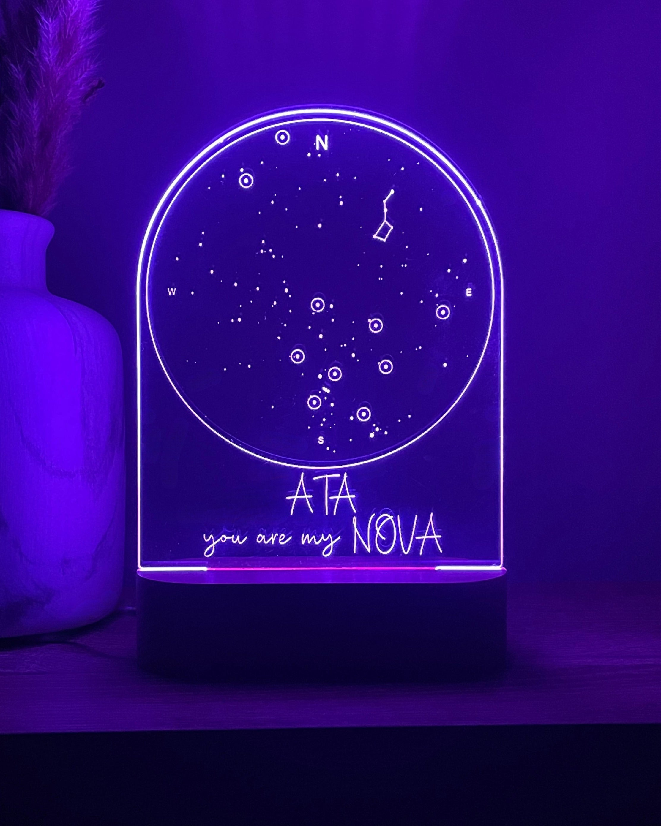 AtaNova NovaMap personalised star map lamp product photo, a personalised graduation gift idea