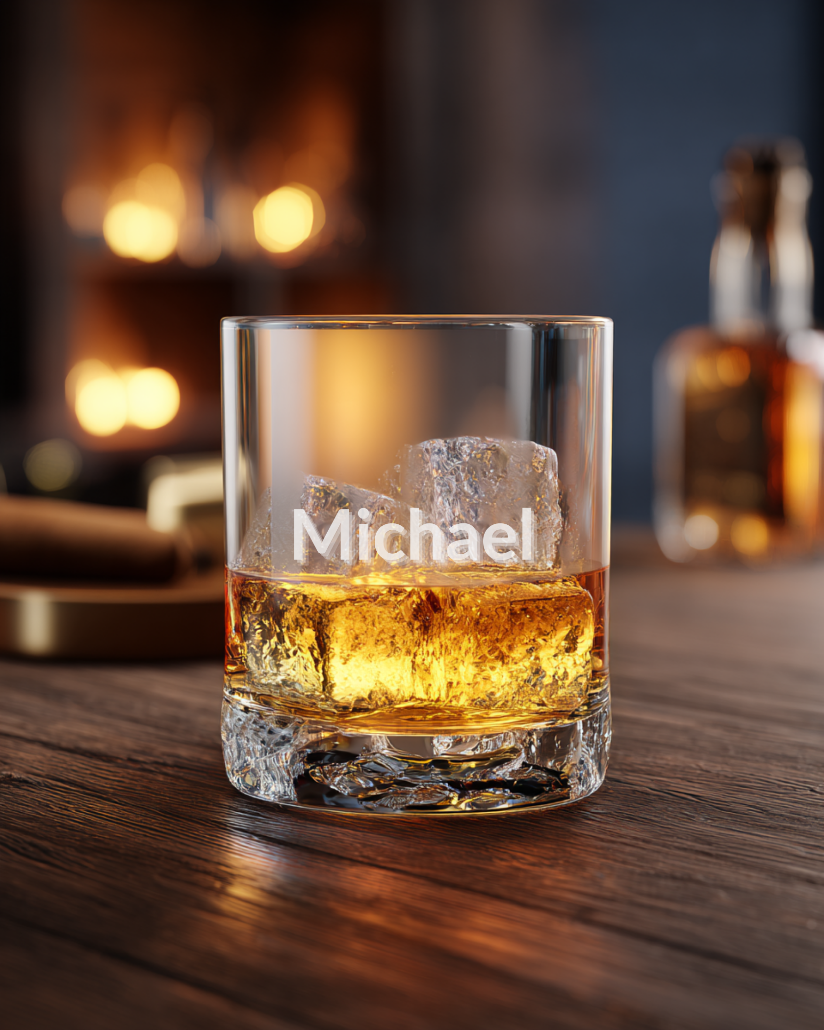 Personalised Whisky Glass & Slate Coaster Set