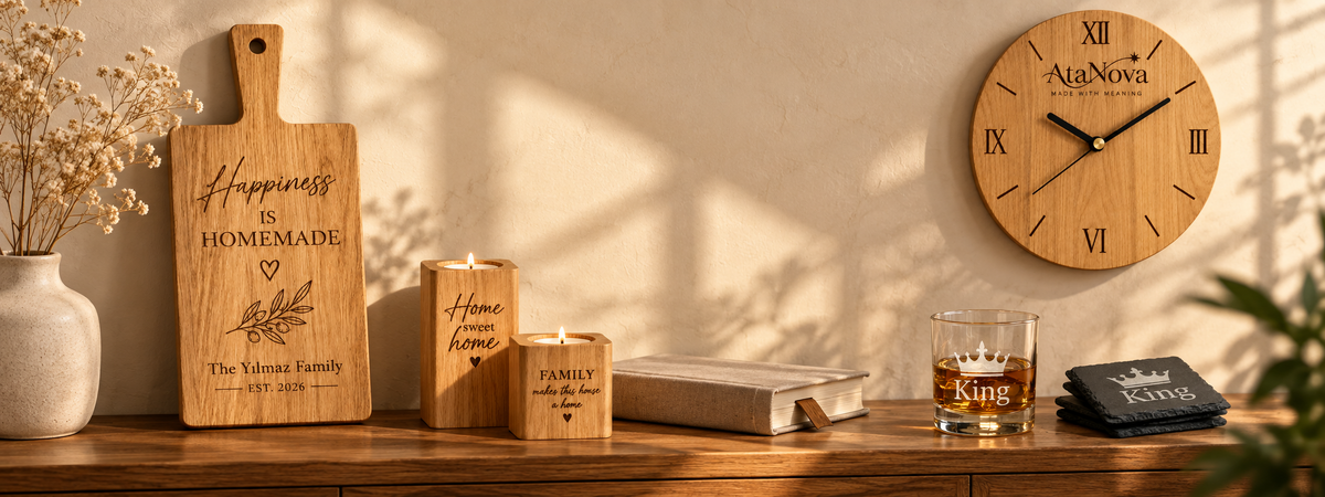 AtaNova personalised home and living gifts - desktop homepage hero