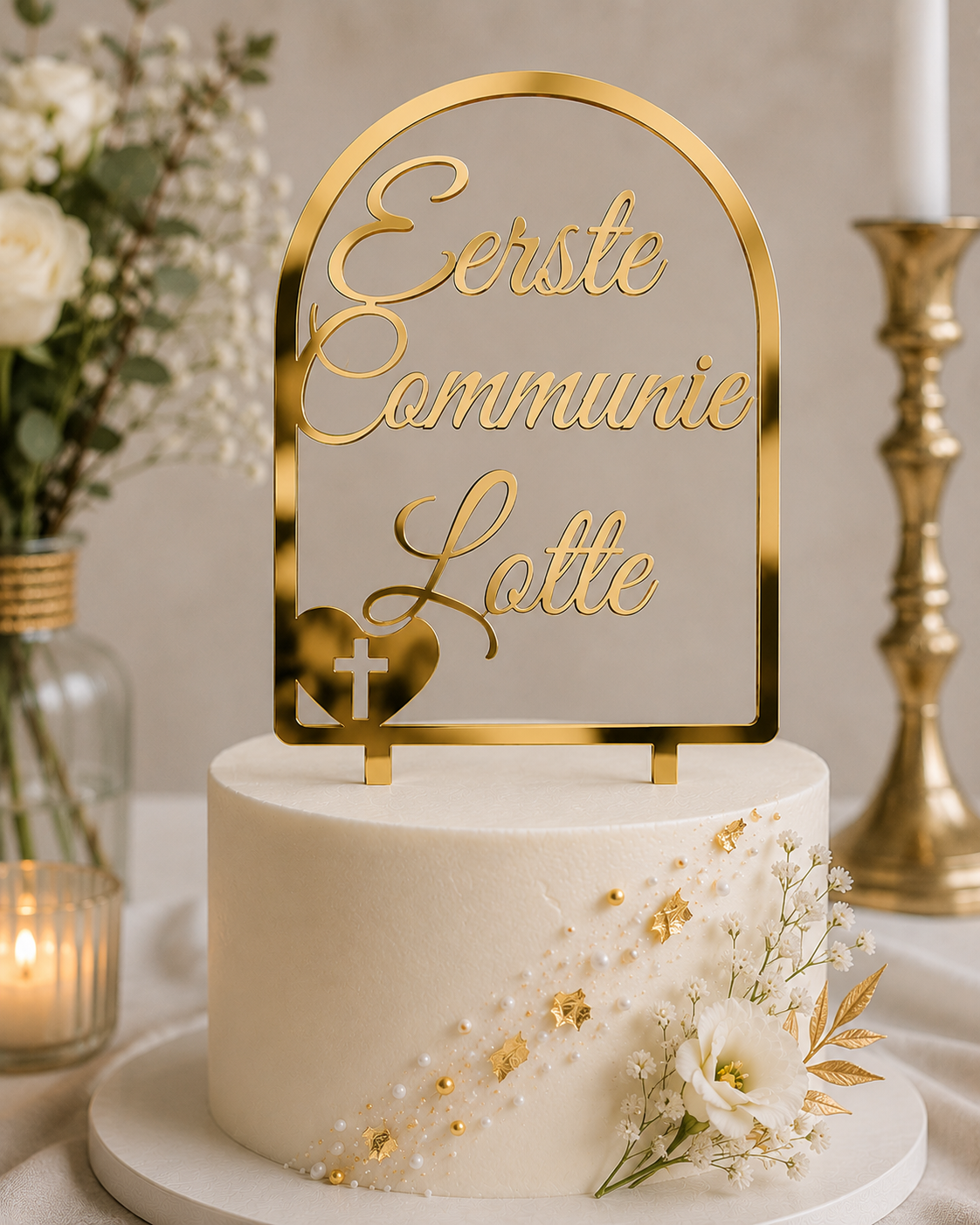 Gepersonaliseerde Cake Topper — Eigen Tekst