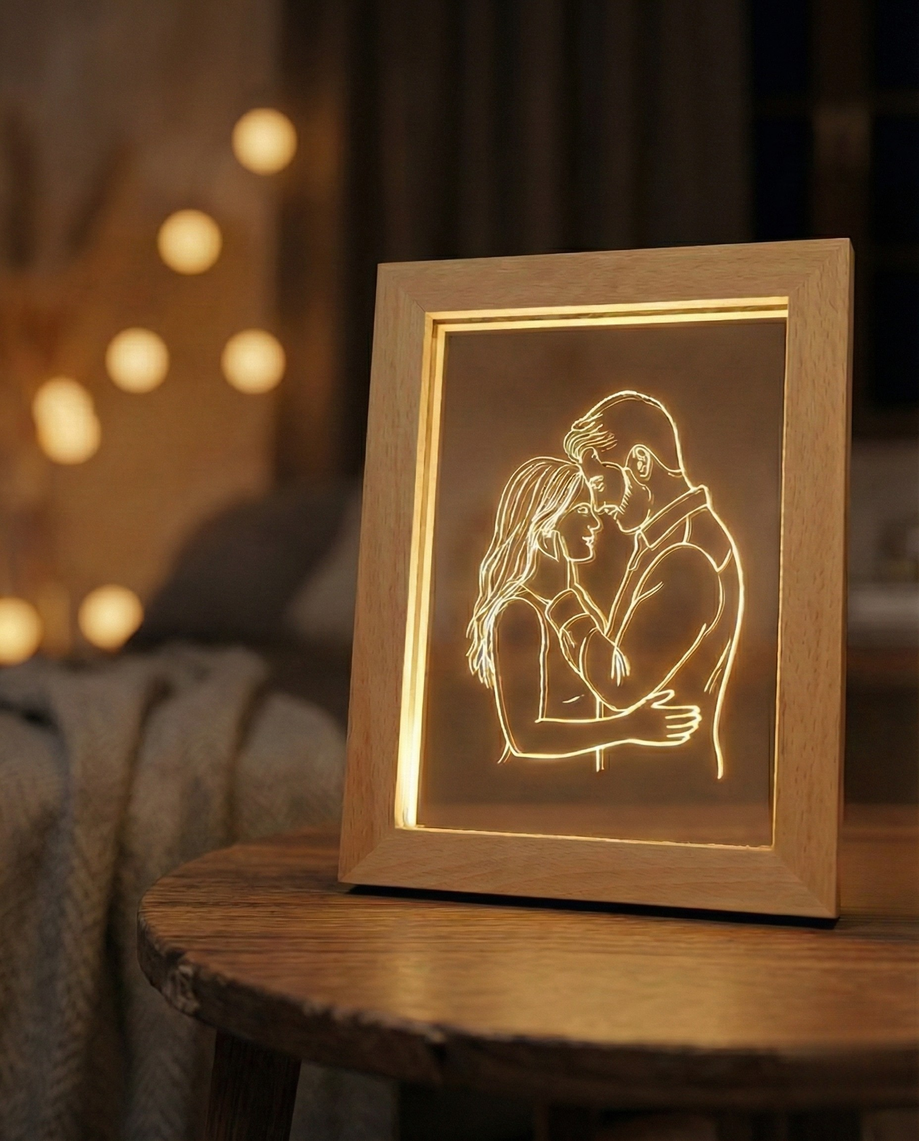 StoryFrame™ — Gerahmte Line-Art Lampe